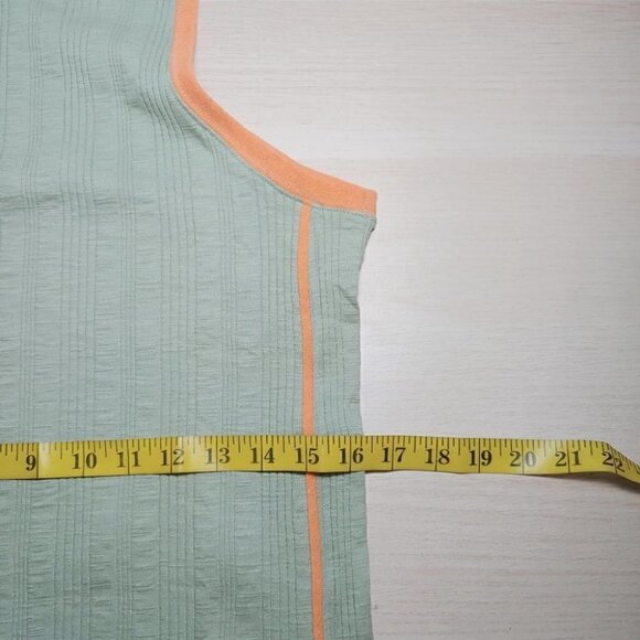 NWOT WE THE FREE Green ribbed sleeveless turtle neck top - Picture 7 of 13